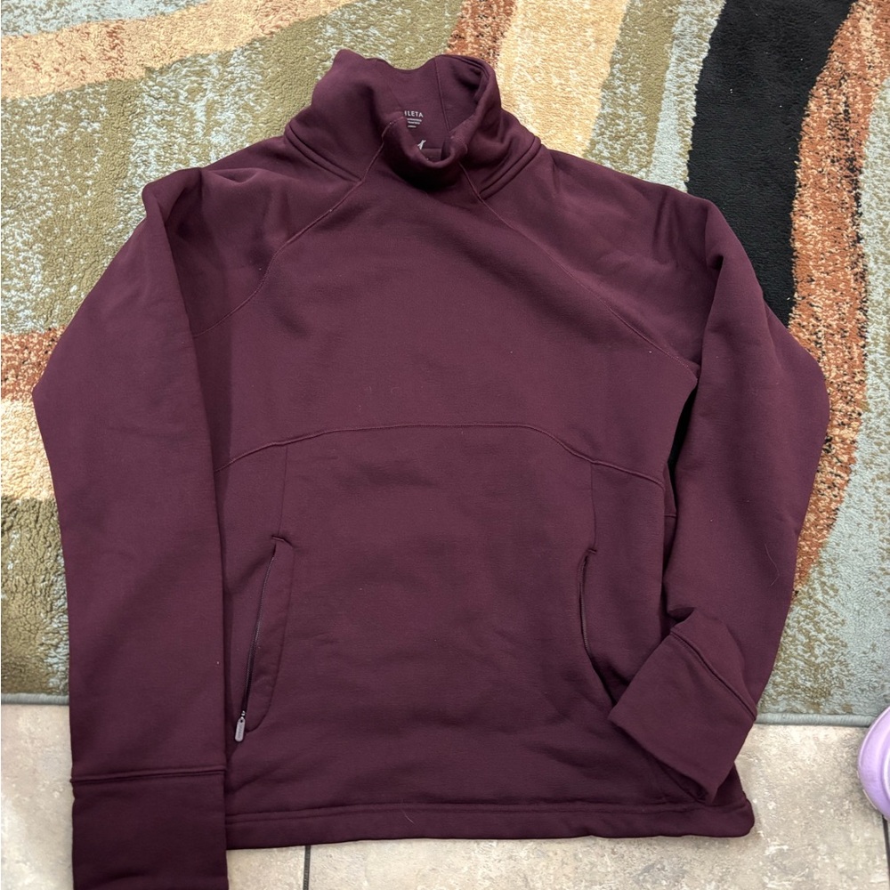 Athleta women’s  Turtleneck Pullover Sweater - Burgundy